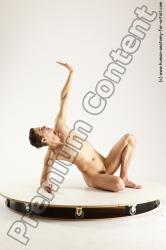 Nude Man White Sitting poses - simple Athletic Short Brown Sitting poses - ALL Multi angles poses Realistic